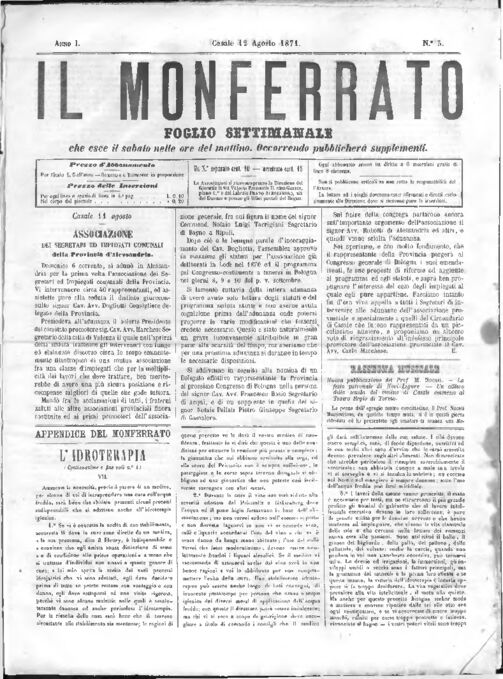 Il Monferrato - Edizione 5 del 12/08/1871
